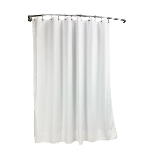 Supreme Waffle Shower Curtain with Grommets, Polyester Blend, 72x72, White